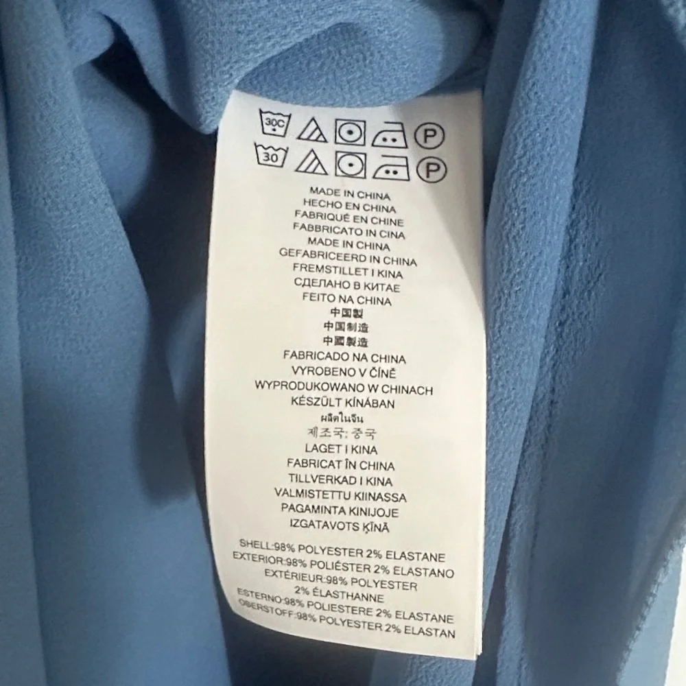 Michael Kors Blue Ruffle Sleeve Dress